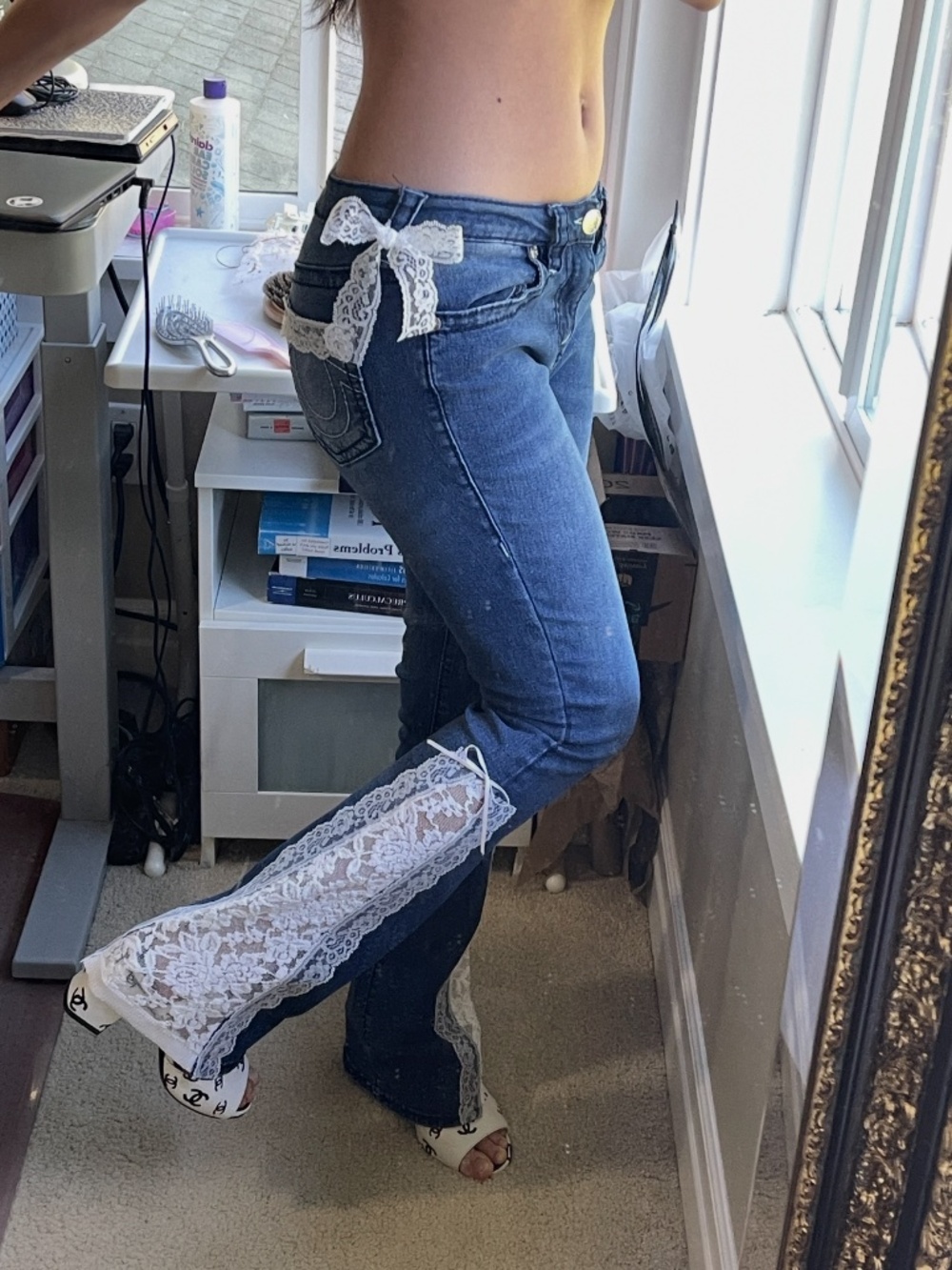 Handmade true religion lace jeans - Picture 1 of 2
